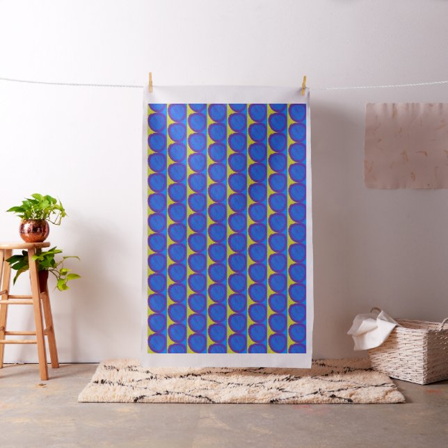 fabric Blue purple yellow star Stoff (Beispiel)