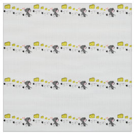 Fabric Cheesy Mousey Red Hearts Kisses Stoff