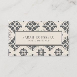 Fabric Designer Carte de visite Motif décoratif