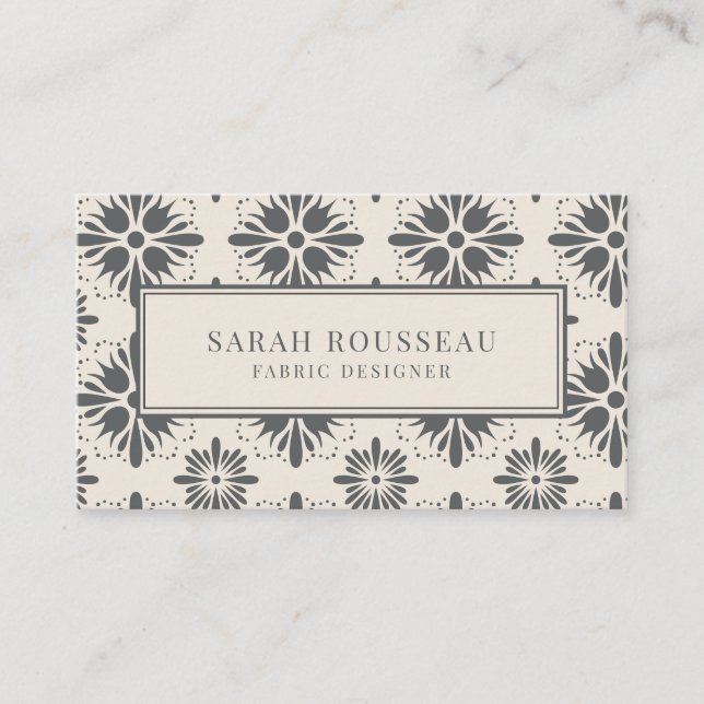 Fabric Designer Carte de visite Motif décoratif (Devant)
