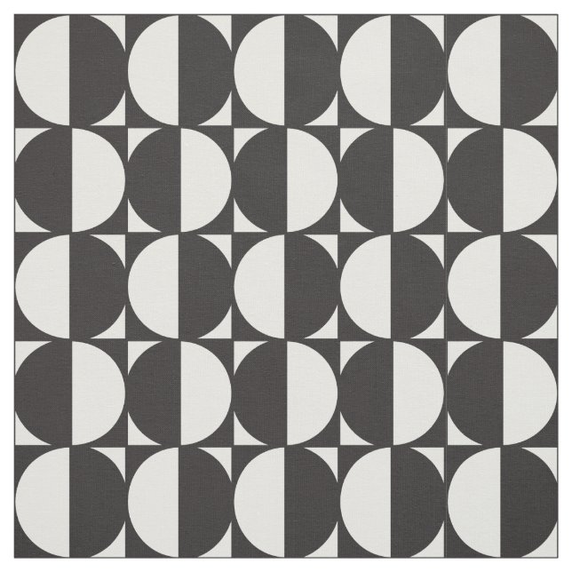 Fabric Formas Schwarzweißer Pattern Geometrisch Stoff (Muster)
