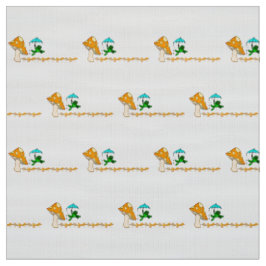 Fabric Frogging Ribbit Mushroom Stoff