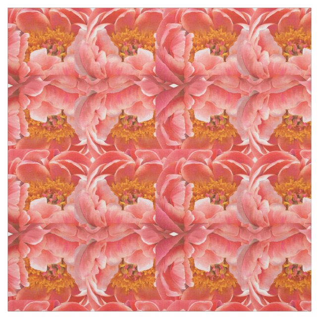 Fabric - Korallenpeony Stoff (Muster)
