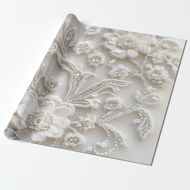 Fabric Look Geschenkpapier (Ungerollt)