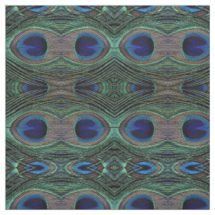 Fabric Peacock Feathers Stoff