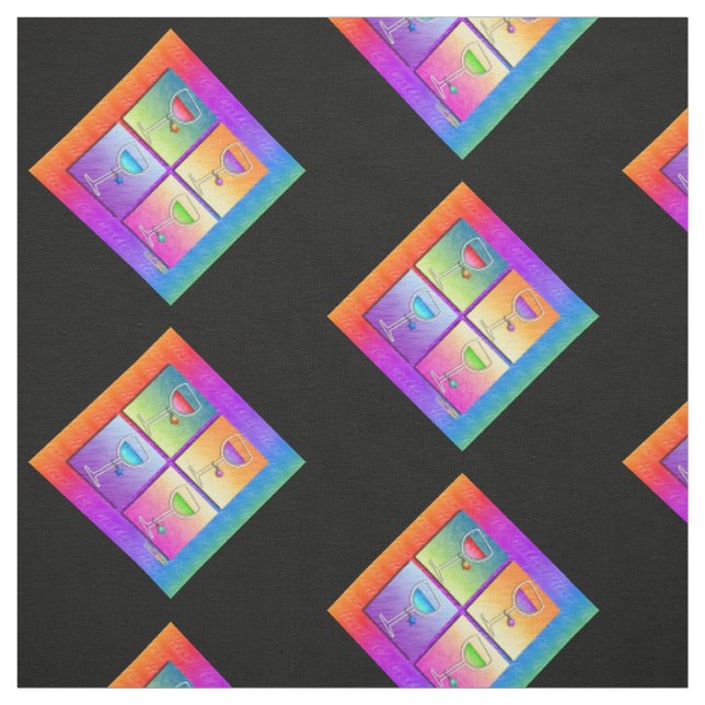 FABRIC - POP ART WINE STOFF (Muster)
