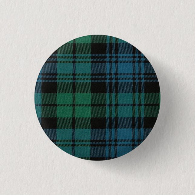 Fabric Tartan Round Button (Vorderseite)