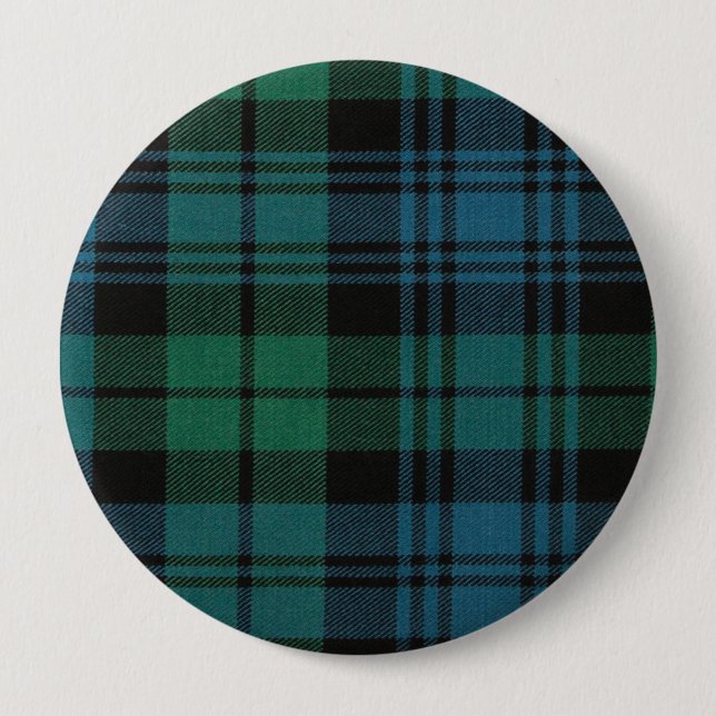 Fabric Tartan Round Button (Vorderseite)