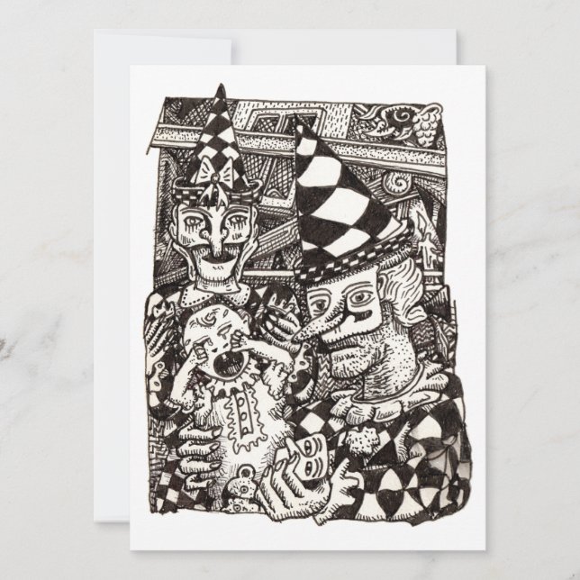 Fabrication de la carte à plat pour homme (Devant)