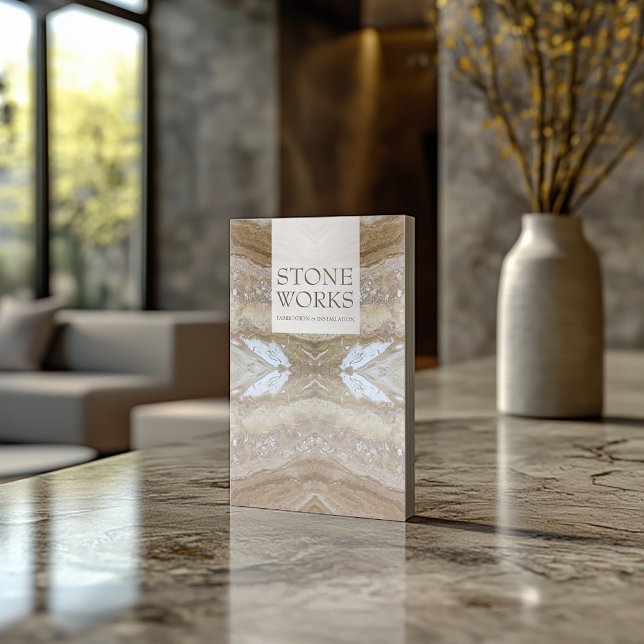 Fabrication de pierre travaille Carte de visite lu (Perfect for business)