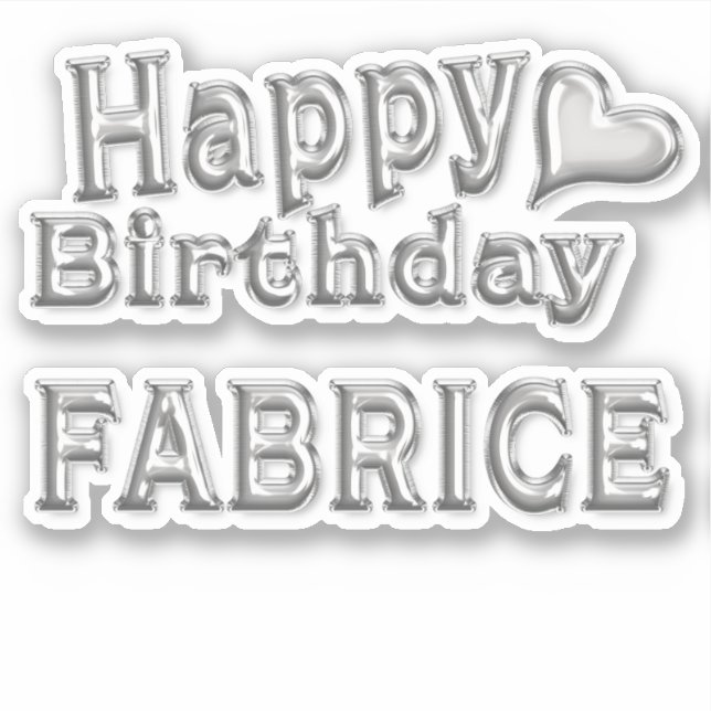 Fabrice Happy Birthday Autocollants (Devant)