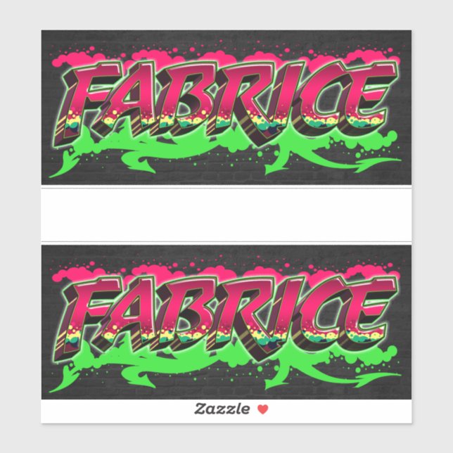 Fabrice Vorname Name Graffiti Aufkleber Sticker (Blatt)