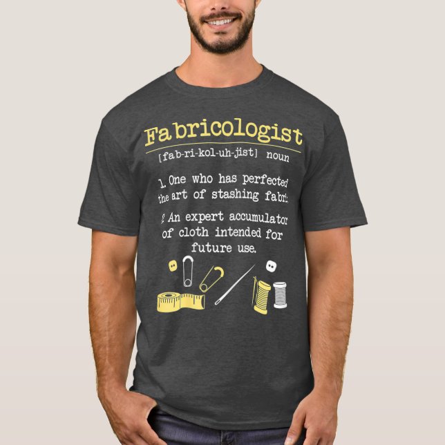 Fabricologin Funny Quilter GIft Quilting Nähen T-Shirt (Vorderseite)