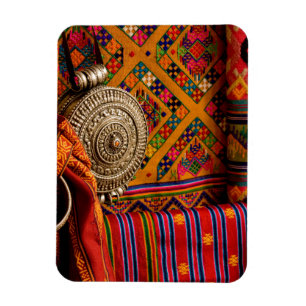 Fabrics, Bhutan Magnet