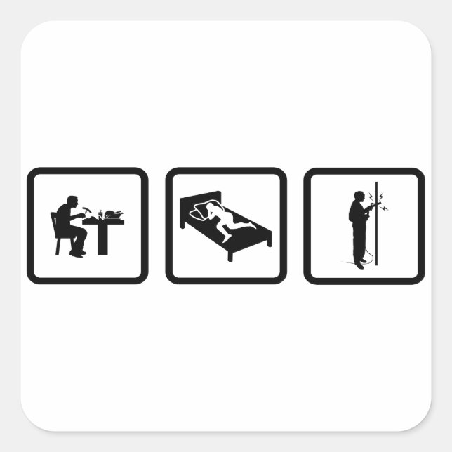 Fabrikator Quadratischer Aufkleber (Vorderseite)