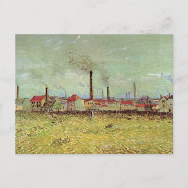 Fabriken in Asnieres von Vincent van Gogh Postkarte (Vorderseite)