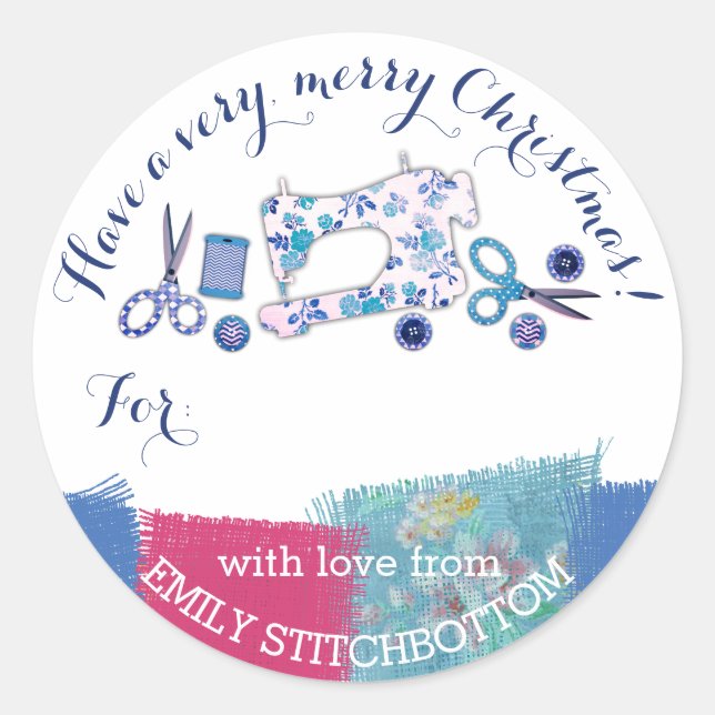 Fabriqué à la main avec machine à coudre étiquette (Devant)