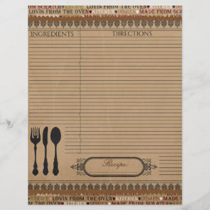 Fabriqué à partir de la carte de recette recto rec