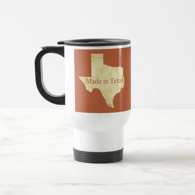 Fabriqué au Texas Rouille Voyage / Mug Commuter (Gauche)