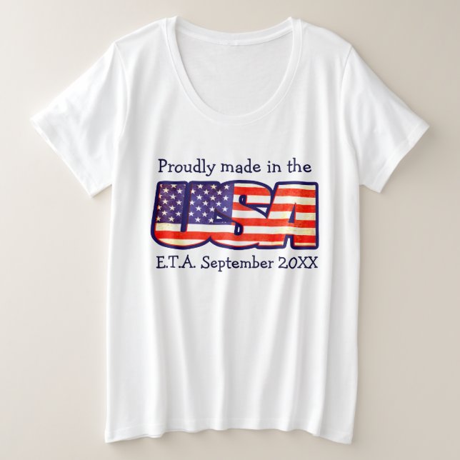 Fabriqué aux Etats-Unis E.T.A maternité USA flag t (Design devant)