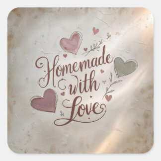Fabriqué avec Amour Autocollant