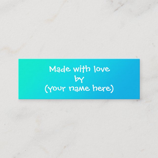 Fabriqué avec amour Mini Carte de visite personnal (Devant)