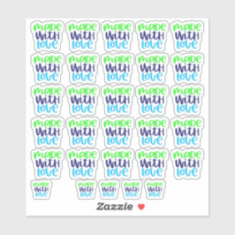 Fabriqué avec amour - Sticker en vinyle