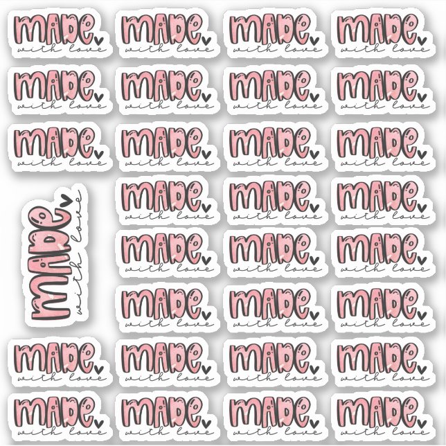 Fabriqué avec amour - Stickers d'aquarelle (Devant)