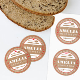 Fabriqué avec l'amour Alimentation Sticker Cadeau