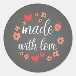 FABRIQUÉ AVEC LOVE Black stickers