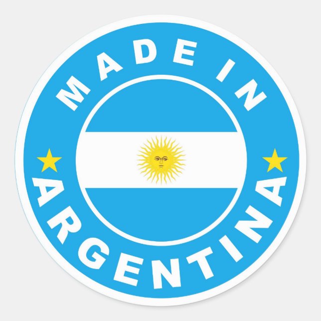 fabriqué en argentine étiquette drapeau (Devant)