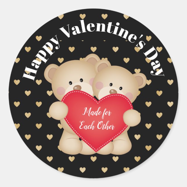 Fabriqué Les Uns Pour Les Autres Stickers Ours Ted (Devant)