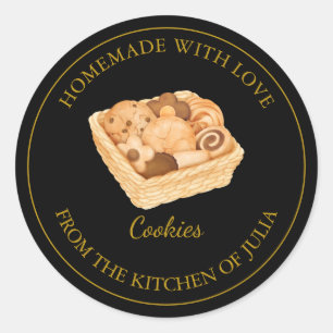 Fabriqué maison avec amour Étiquette de cookies fr