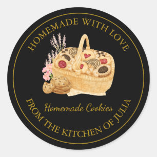 Fabriqué maison avec amour Étiquette de cookies fr
