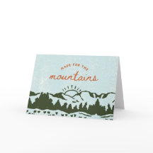 Fabriqué pour les Montagnes blanc 5 x 7 carte de v
