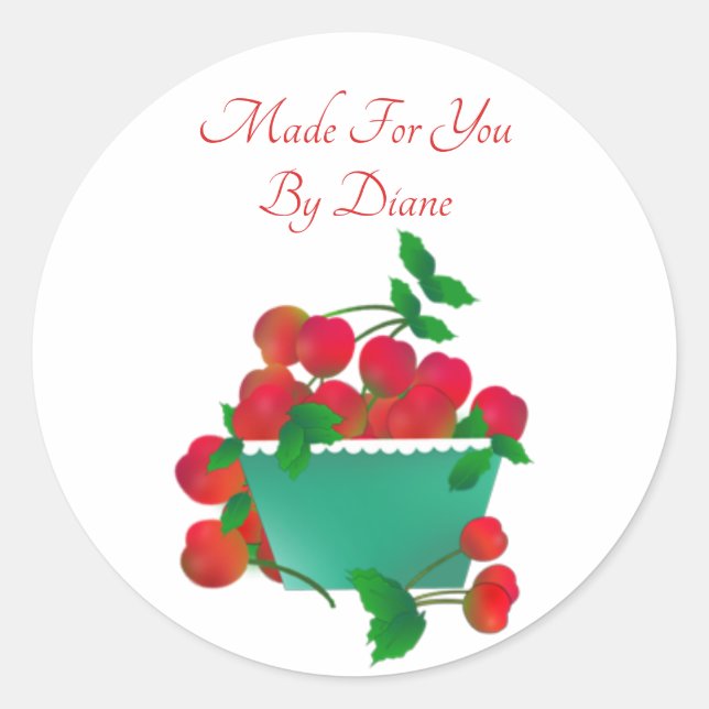 Fabriqué Pour Vous Étiquette Cerise (Devant)
