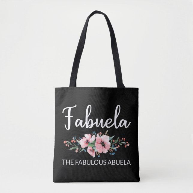 Fabuela Definition I - Fabulous Abuela Flower Tasche (Vorderseite)