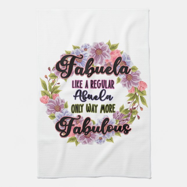 Fabuela wie ein regelmäßiger Abuela nur Weg vorbil Geschirrtuch (Vertikal)