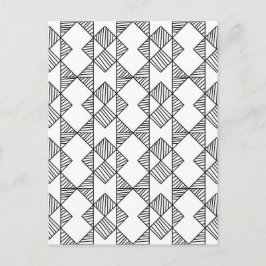 Fabuläre Schwarz-Weiß-Geometrische Sammlung Postkarte