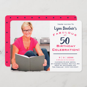 Fabuleux À 50 Anniversaire Célébration Invitation
