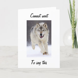 FABULEUX À LA CARTE DE REMERCIEMENT WOLF "40"