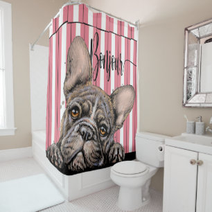 Fabuleux Français Bulldog Douche rideau