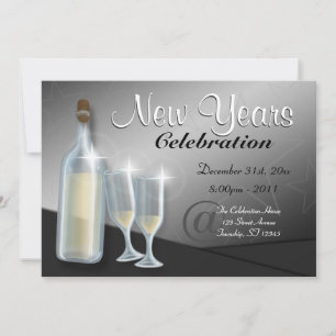 Fabuleux Nouvel An Champagne Invitations