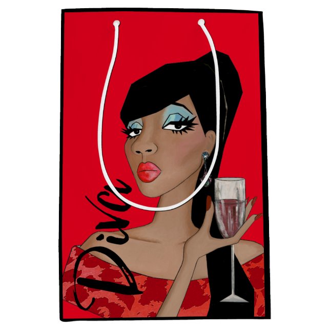 Fabuleux sac cadeau "African American Diva" (Devant)