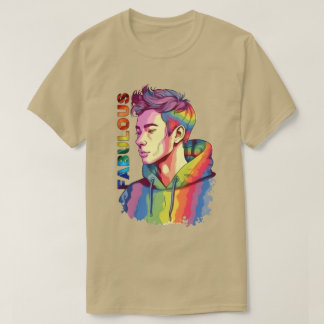 Fabuleux T-shirt pour les jeunes hommes LGBT