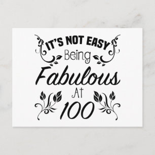 Fabulous 100. Geburtstag Postkarte