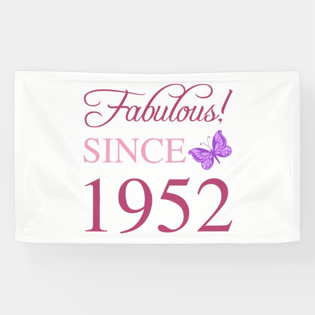 Fabulous 1952 Women’s 70 th Birthday Banner (Horizontal)