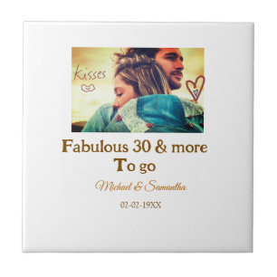 Fabulous 30 Jahre Jubiläum Name Foto Datum Fliese