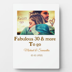 Fabulous 30 Jahre Jubiläum Name Foto Datum Fotoplatte