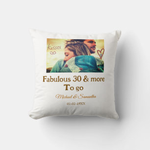 Fabulous 30 Jahre Jubiläum Name Foto Datum Kissen